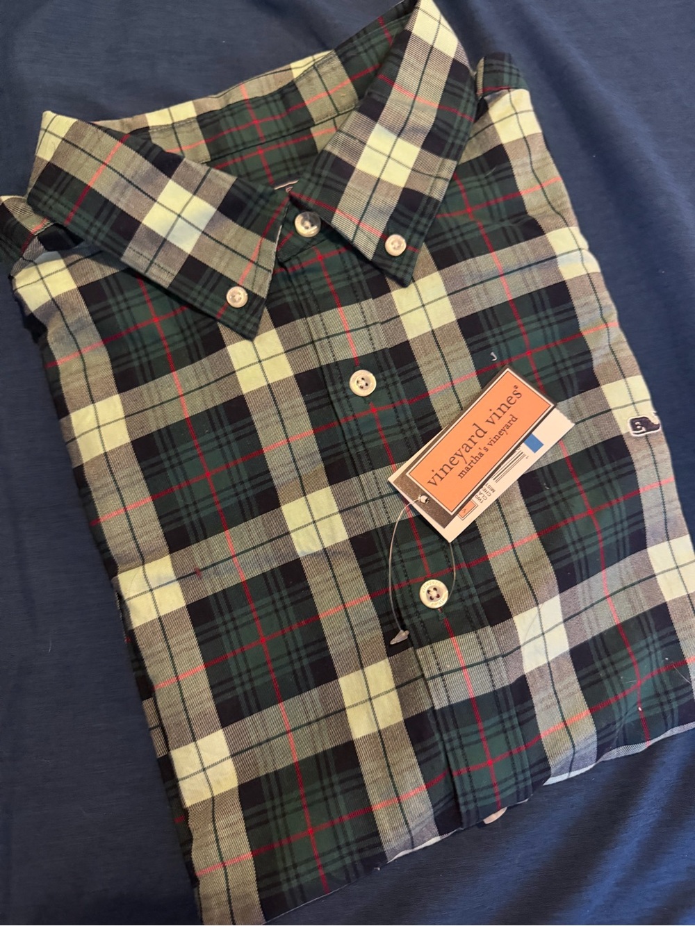 Vineyard Vines Men's Green Plaid Button-Down Shirt XL NWT
